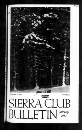 Sierra Club Bulletin 1957 Vol 42 No 2 February cover